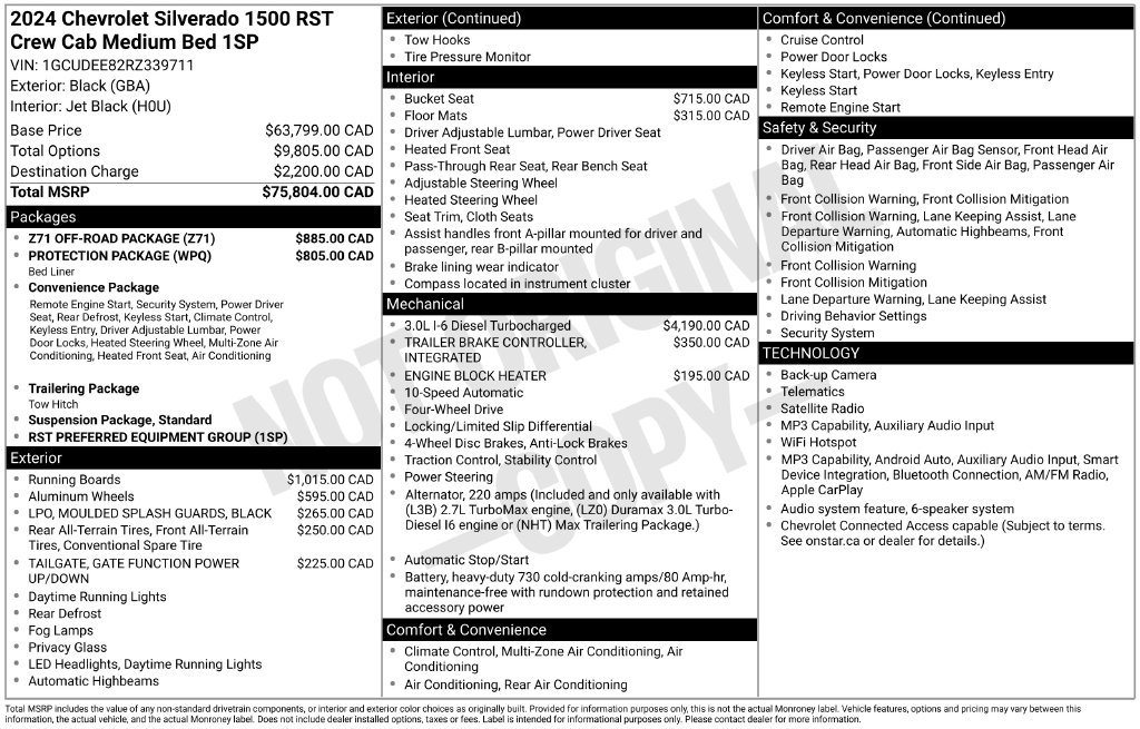 Used 2024 Chevrolet Silverado 1500 RST w/ Z71 Off-Road Package AWD/4WD image 1