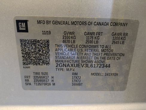 Used 2020 Chevrolet Equinox LT AWD/4WD image 33