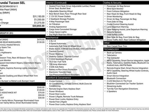 Certified 2024 Hyundai Tucson SEL AWD/4WD image 33