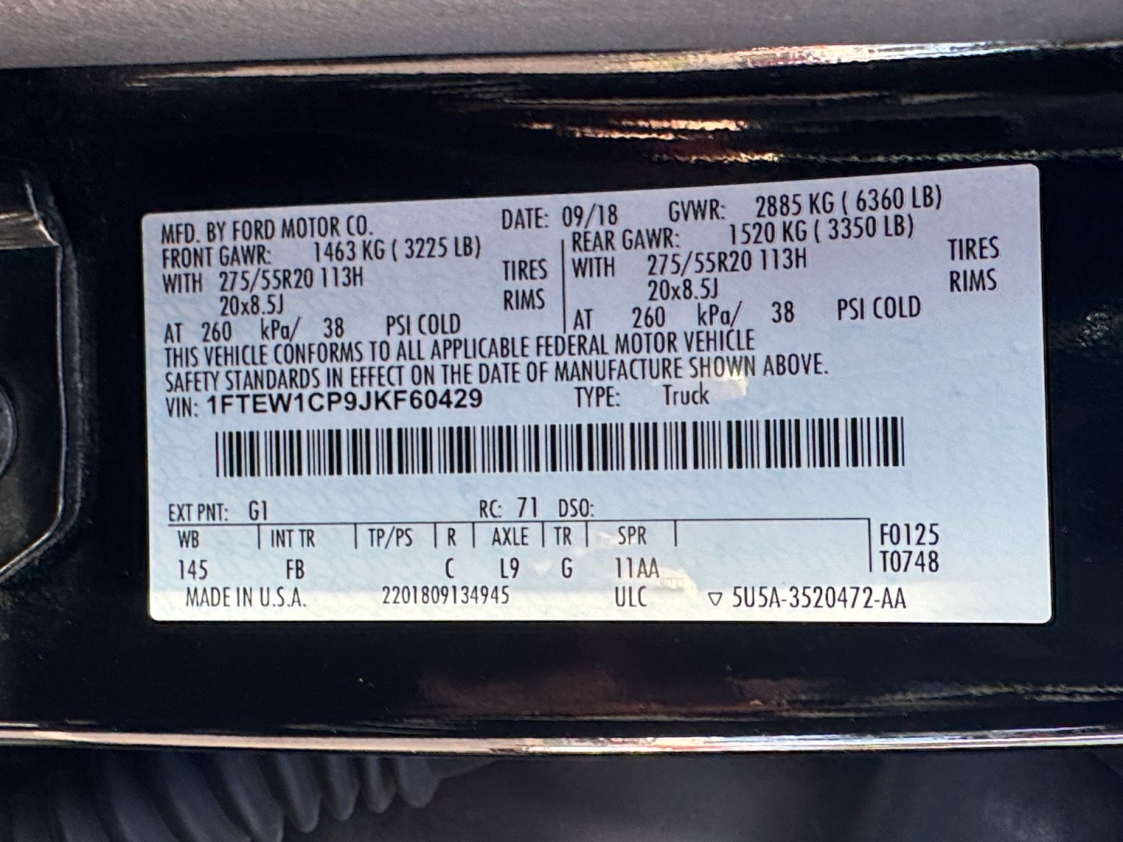 Used 2018 Ford F150 XLT w/ Equipment Group 302A Luxury RWD image 18