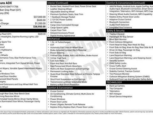 Certified 2025 Acura ADX AWD image 24