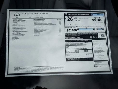 New 2026 Mercedes-Benz E 450 4MATIC Sedan image 24