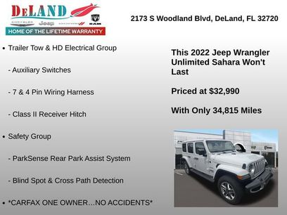 Used 2022 Jeep Wrangler Unlimited Sahara w/ LED Lighting Group