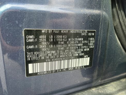 Used 2016 Subaru Outback 3.6R Limited image 35