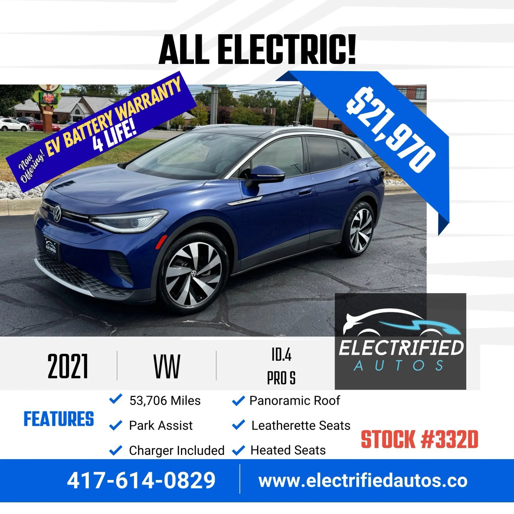 Used 2021 Volkswagen ID.4 Pro S w/ Gradient Package RWD image 1