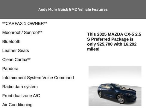 Used 2025 MAZDA CX-5 AWD 2.5 S w/ Preferred Package image 4