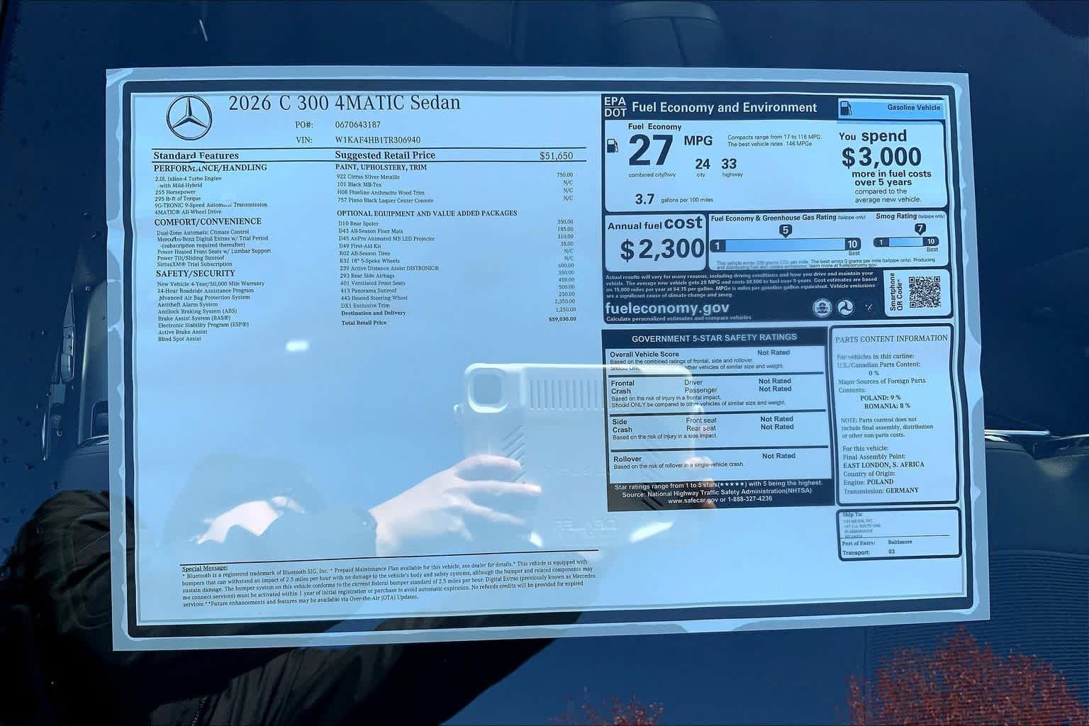 Certified 2026 Mercedes-Benz C 300 4MATIC Sedan image 26