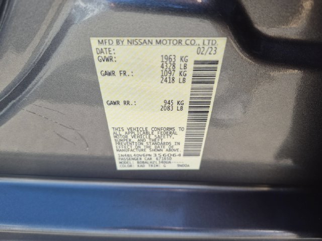 Used 2023 Nissan Altima 2.5 SV FWD image 23