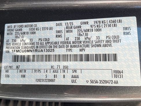 Used 2024 Ford Escape ST-Line w/ Tech Pack #1 image 57