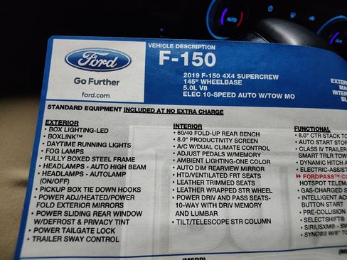 Used 2019 Ford F150 Lariat w/ Equipment Group 502A Luxury image 43