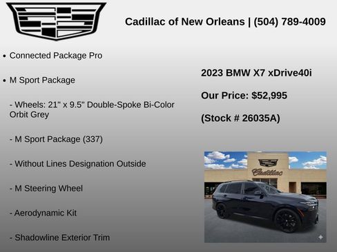Used 2023 BMW X7 xDrive40i w/ M Sport Package AWD/4WD image 7