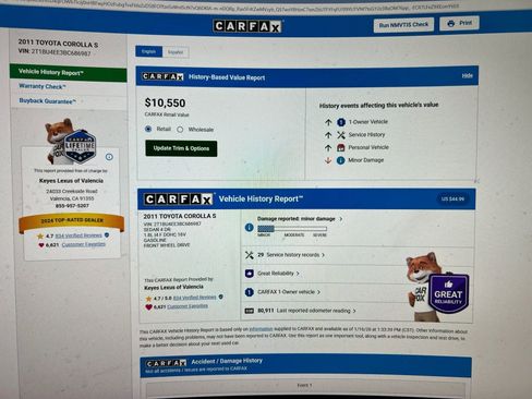 Used 2011 Toyota Corolla S image 11