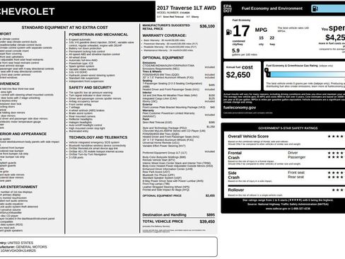 Used 2017 Chevrolet Traverse LT image 60