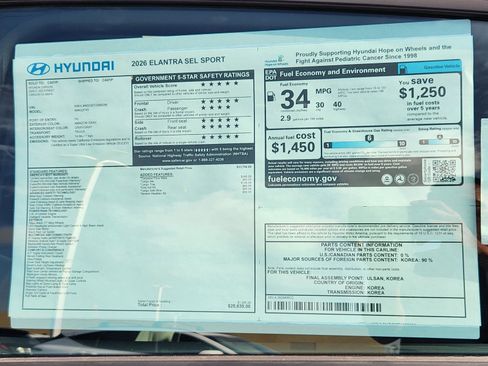 New 2026 Hyundai Elantra Sport image 27
