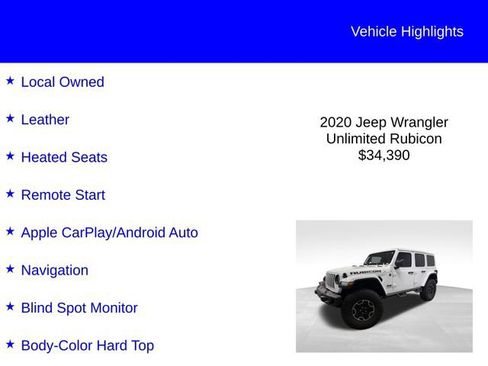 Used 2020 Jeep Wrangler Unlimited Rubicon AWD/4WD image 2