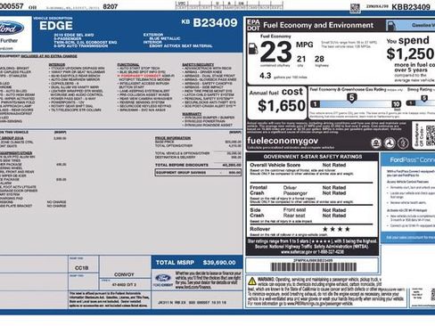 Used 2019 Ford Edge SEL w/ Equipment Group 201A AWD/4WD image 1