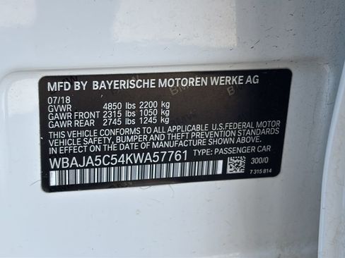 Used 2019 BMW 530i 530i w/ Convenience Package image 45