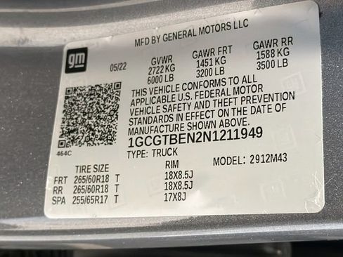 Used 2022 Chevrolet Colorado W/T w/ Custom Special Edition AWD/4WD image 25