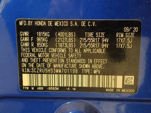 Used 2021 Honda HR-V EX image 33