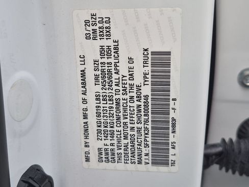 Used 2020 Honda Ridgeline RTL-E image 36
