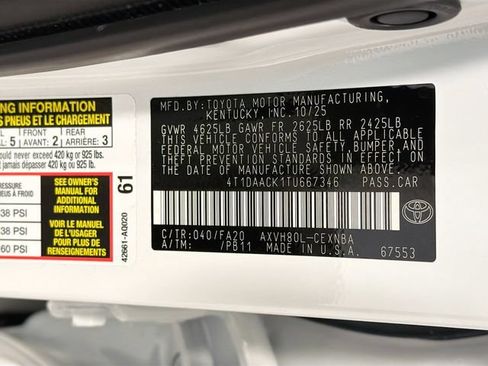 Certified 2026 Toyota Camry LE FWD image 25