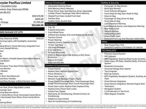Used 2025 Chrysler Pacifica Limited FWD image 11