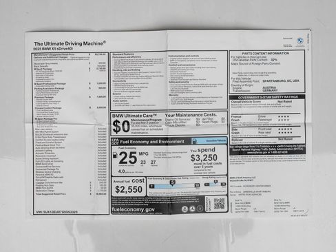 Used 2025 BMW X5 sDrive40i w/ M Sport Package RWD image 82