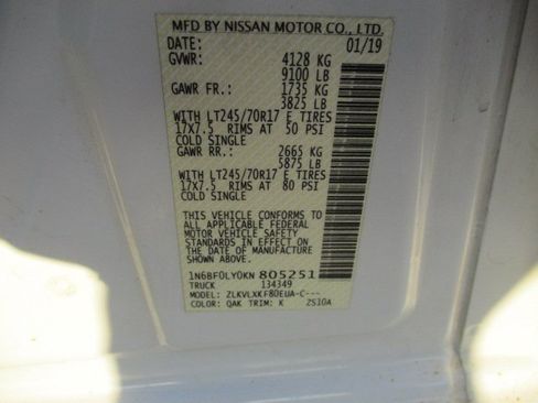 Used 2019 Nissan NV 2500 SV w/ Navigation Package image 10