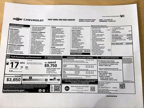 New 2026 Chevrolet Tahoe High Country image 14