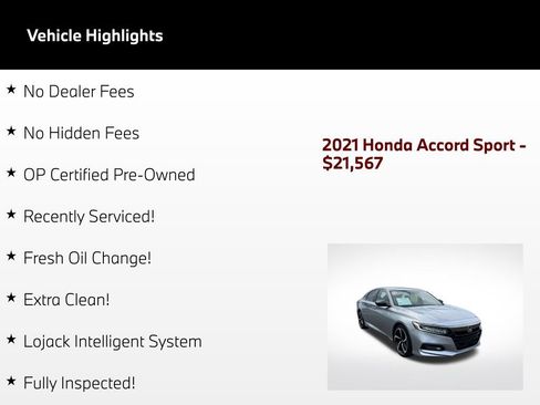 Used 2021 Honda Accord Sport image 3