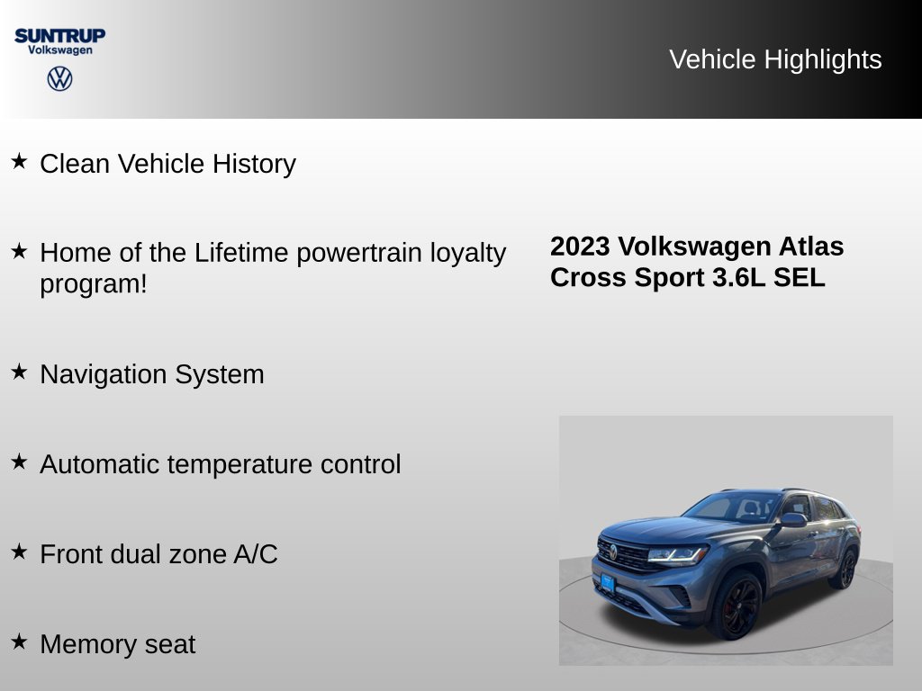 Used 2023 Volkswagen Atlas Cross Sport SEL AWD/4WD image 8