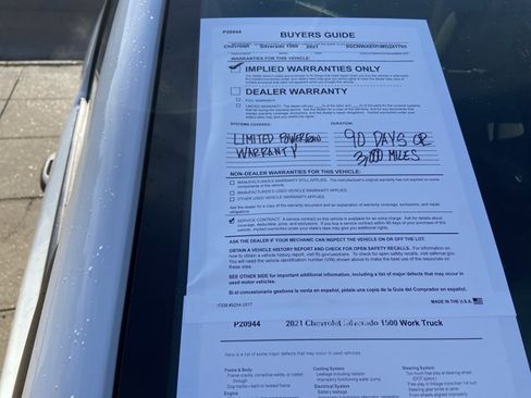 Used 2021 Chevrolet Silverado 1500 W/T w/ WT Value Package image 6