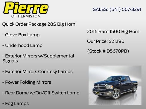 Used 2016 RAM 1500 Big Horn AWD/4WD image 36