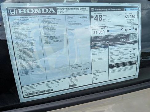New 2026 Honda Civic Sport image 17
