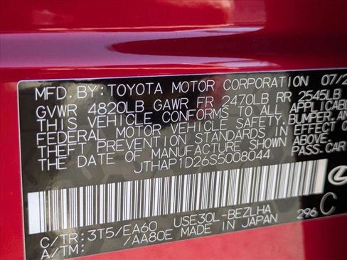 Certified 2025 Lexus IS 500 w/ Accessory Package 2 image 23