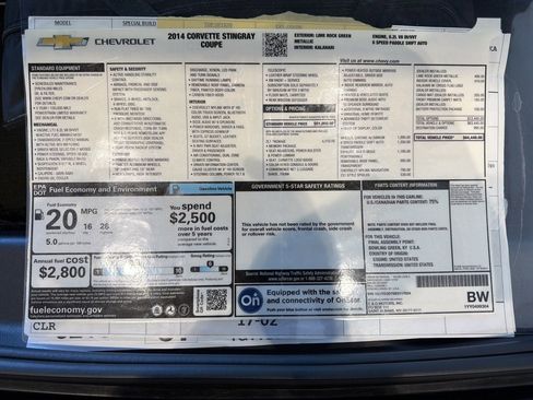 Used 2014 Chevrolet Corvette Stingray Coupe w/ 2LT Preferred Equipment Group image 24