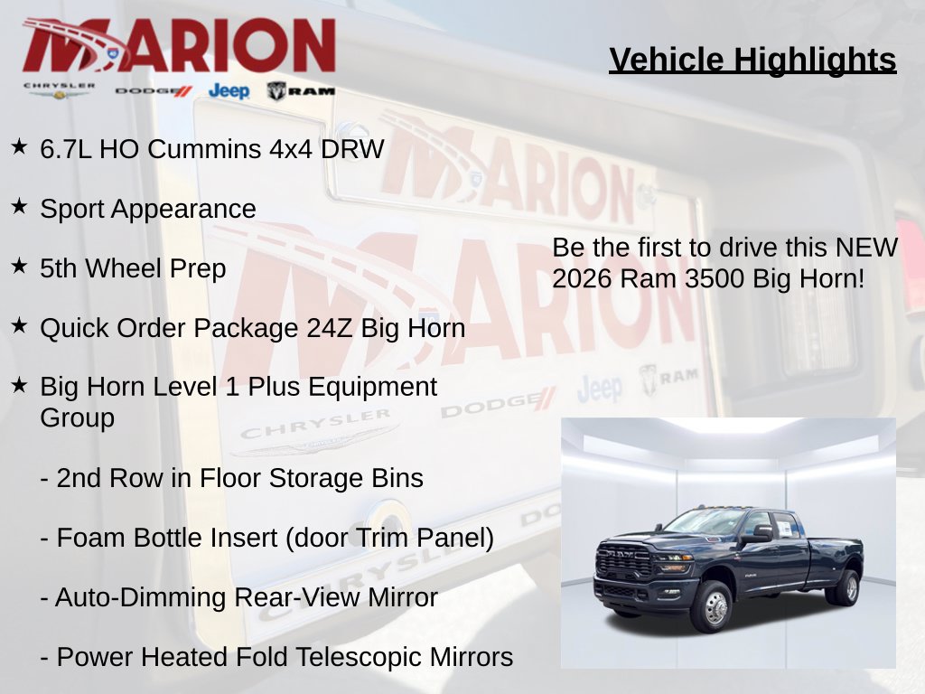 New 2026 RAM 3500 Big Horn AWD/4WD image 5
