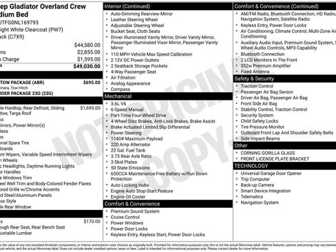 Used 2022 Jeep Gladiator Overland AWD/4WD image 2