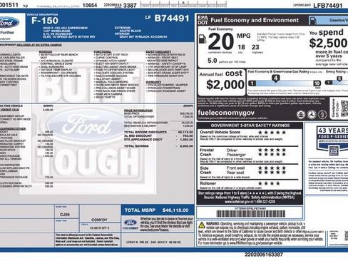 Used 2020 Ford F150 XL w/ Equipment Group 101A Mid AWD/4WD image 37