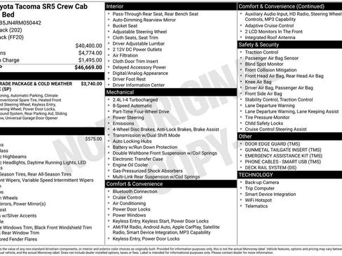 Used 2024 Toyota Tacoma SR5 AWD/4WD image 33
