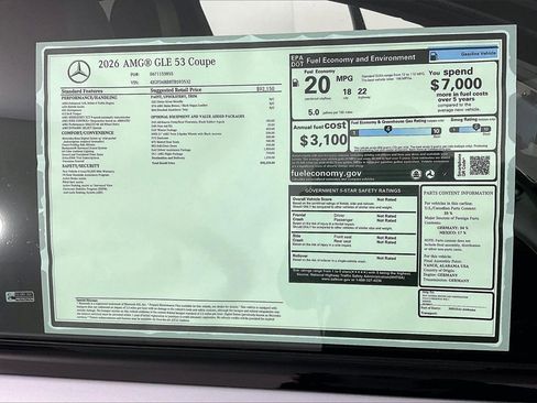 New 2026 Mercedes-Benz GLE 53 AMG 4MATIC Coupe image 13