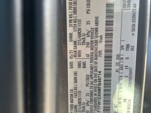 Used 2021 Ford F150 Lariat w/ Equipment Group 502A High image 40