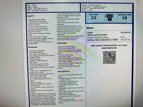 Used 2007 Honda CR-V EX-L image 22