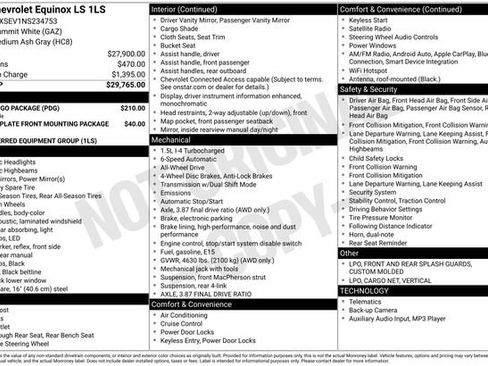 Used 2022 Chevrolet Equinox LS w/ LPO, Cargo Package image 2