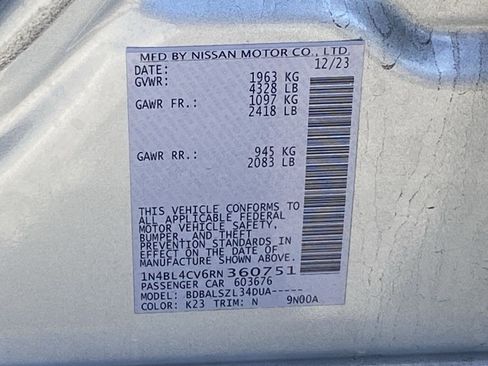 Certified 2024 Nissan Altima 2.5 SR FWD image 12