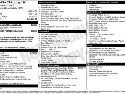 Certified 2022 Cadillac XT4 Luxury w/ Driver Awareness Package image 34