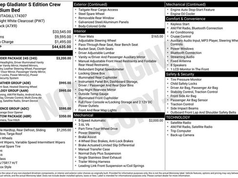 Used 2020 Jeep Gladiator Sport w/ Quick Order Package 24S image 3