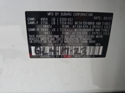 Certified 2023 Subaru Outback Onyx Edition AWD/4WD image 38