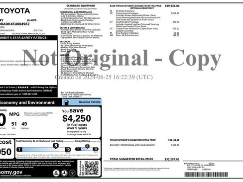 Used 2025 Toyota Camry LE w/ Convenience Package AWD/4WD image 2