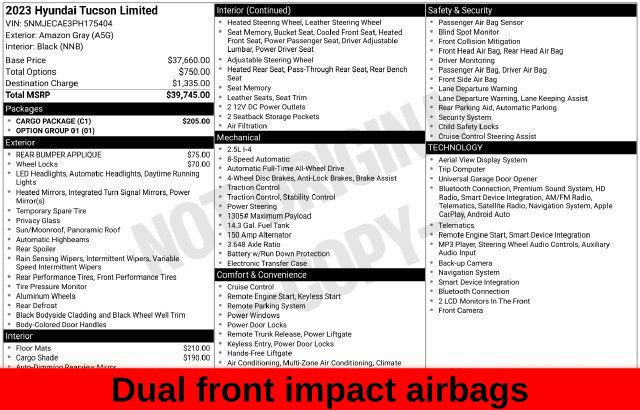 Used 2023 Hyundai Tucson Limited w/ Cargo Package AWD/4WD image 33